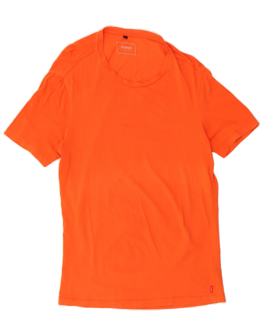 ARMANI JEANS Womens T-Shirt Top UK 16 Large Orange Vintage Armani Jeans and Second-Hand Armani Jeans from Messina Hembry 