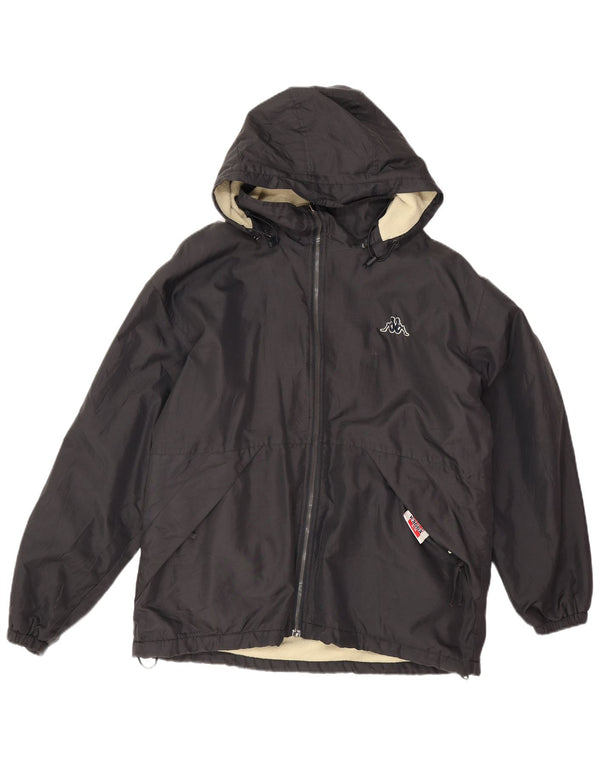 Kappa Herren-Windbreaker mit Kapuze, wendbar, Gr. 36, Größe S, Schwarz, Polyester