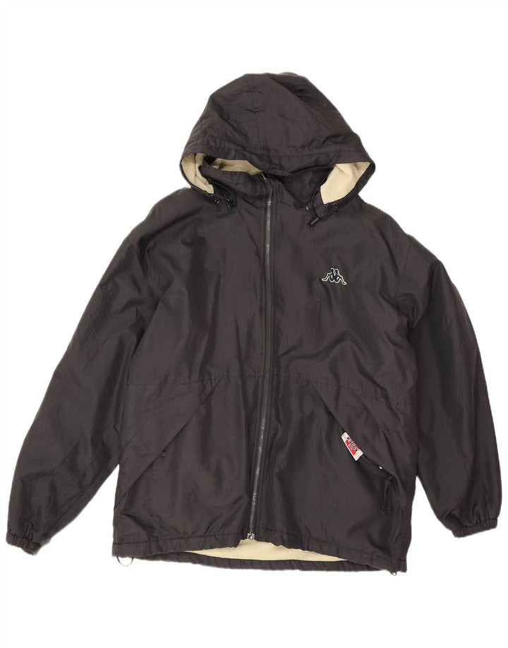 Kappa Herren-Windbreaker mit Kapuze, wendbar, Gr. 36, Größe S, Schwarz, Polyester