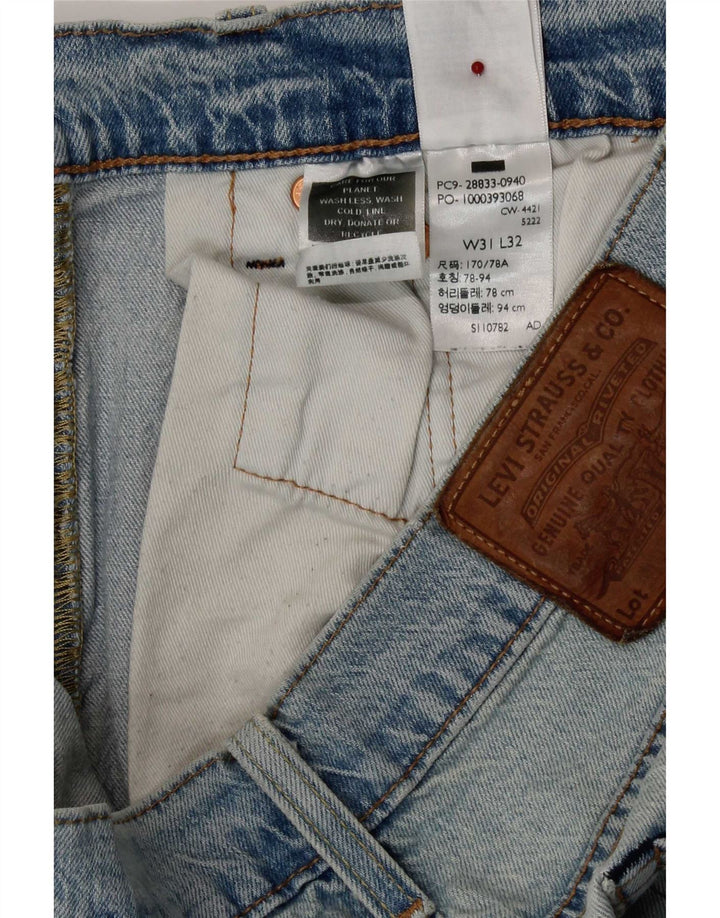 Levi's Herren Slim Jeans W31 L32 Blaue Baumwolle