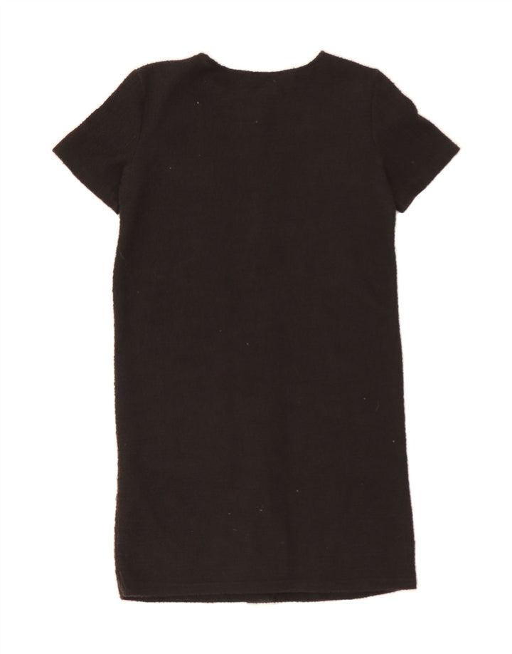 ZARA Womens Short Sleeves Shift Dress UK 10 Small Black Polyester Vintage Zara and Second-Hand Zara from Messina Hembry 