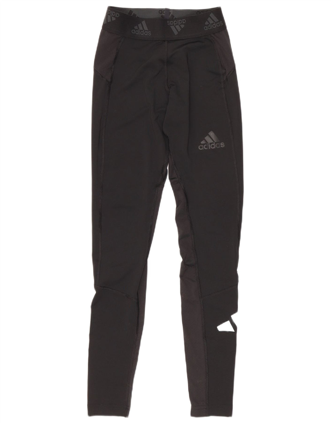 Adidas Damen Graphic Leggings UK 10 Small Schwarz Polyester