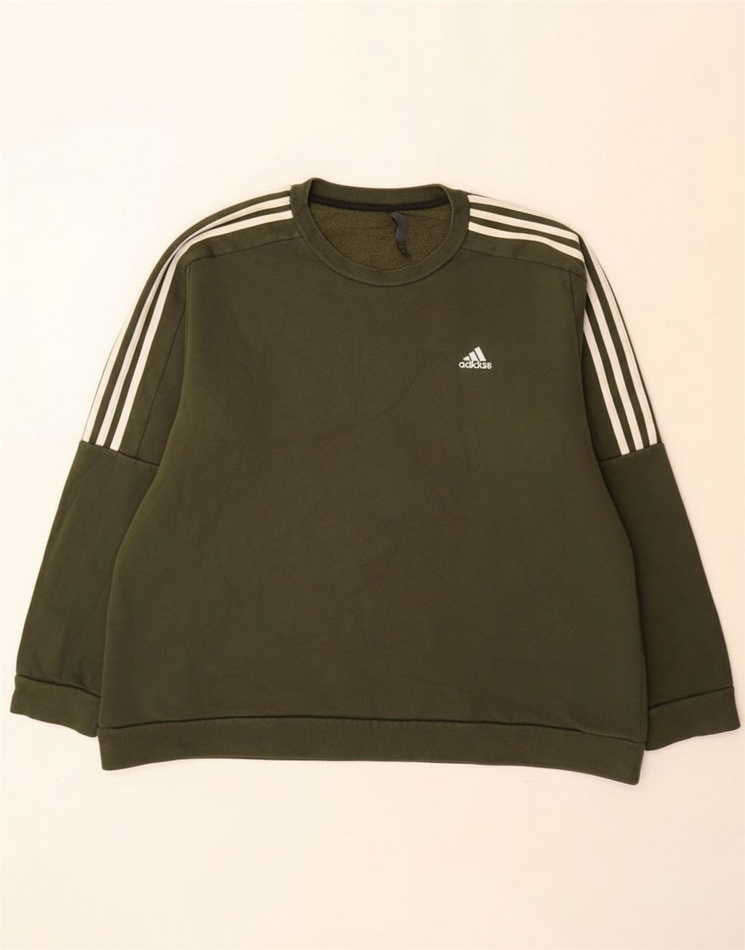Adidas Herren Sweatshirt Pullover 2XL Khaki Baumwolle