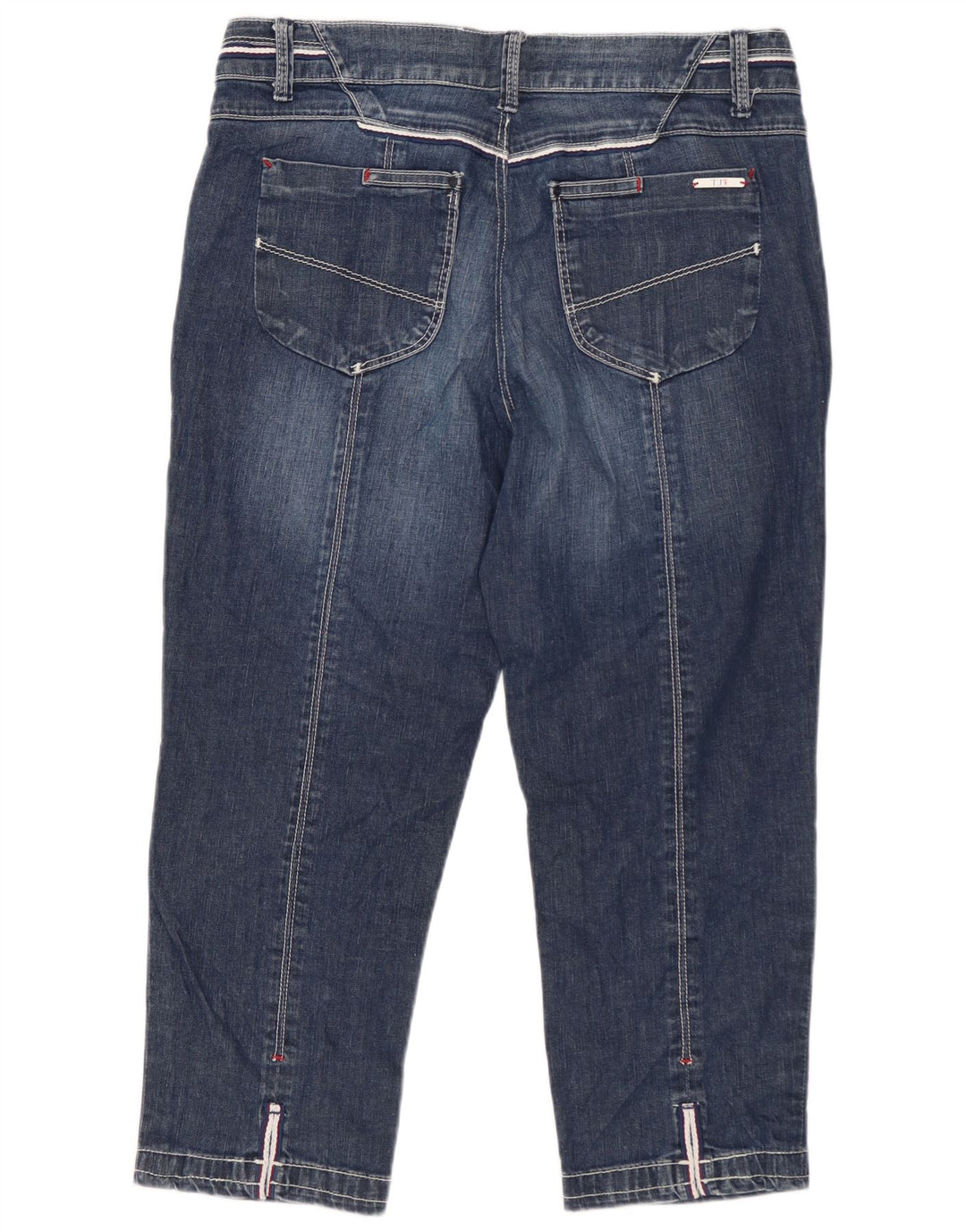 TRUSSARDI Damen Capri-Jeans W30 L21 Marineblaue Baumwolle
