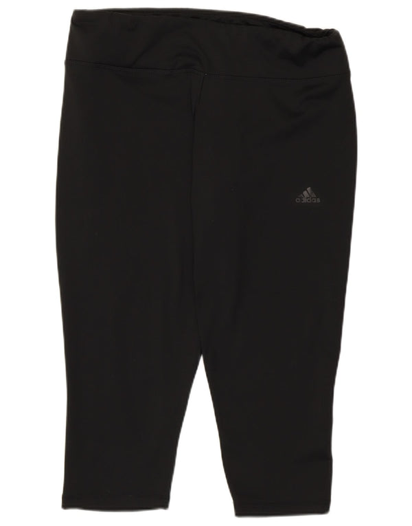 Adidas Damen Climalite Capri Leggings UK 16/18 Large Schwarz Polyester