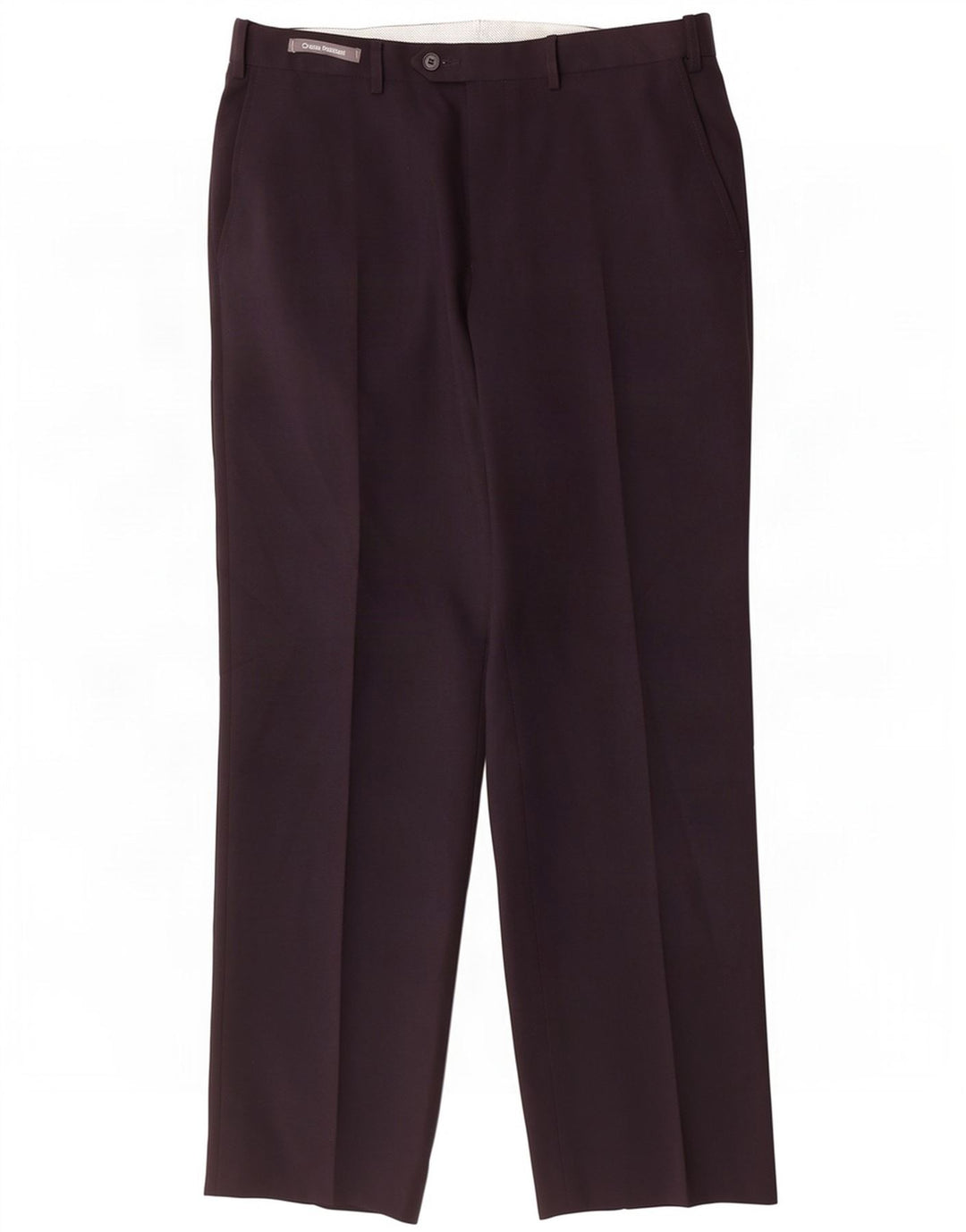 Gerade Herren-Anzughose von Marks & Spencer, W34, L31, marineblaues Polyester