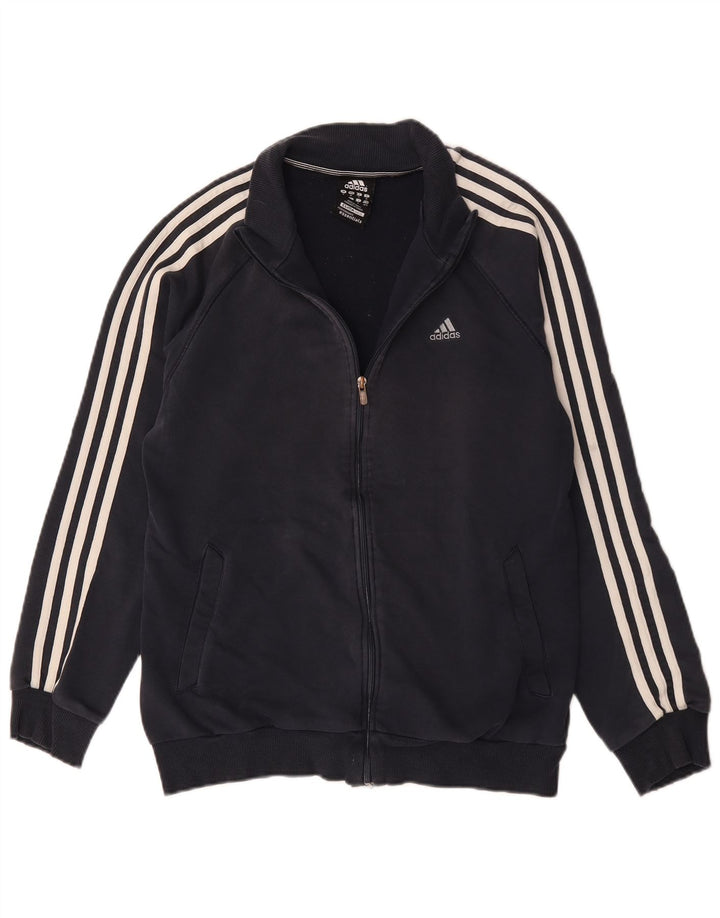 Adidas Herren Clima 365 Trainingsanzug-Oberteil aus mittelblauer, marineblauer Baumwolle