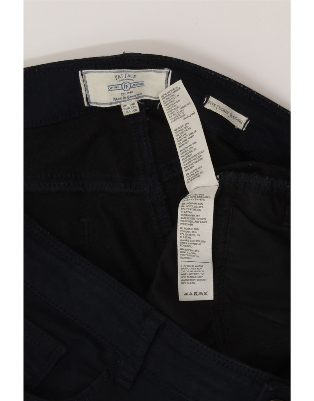 FAT FACE Damen Jegging Freizeithose UK 14 Large W34 L29 Marineblau