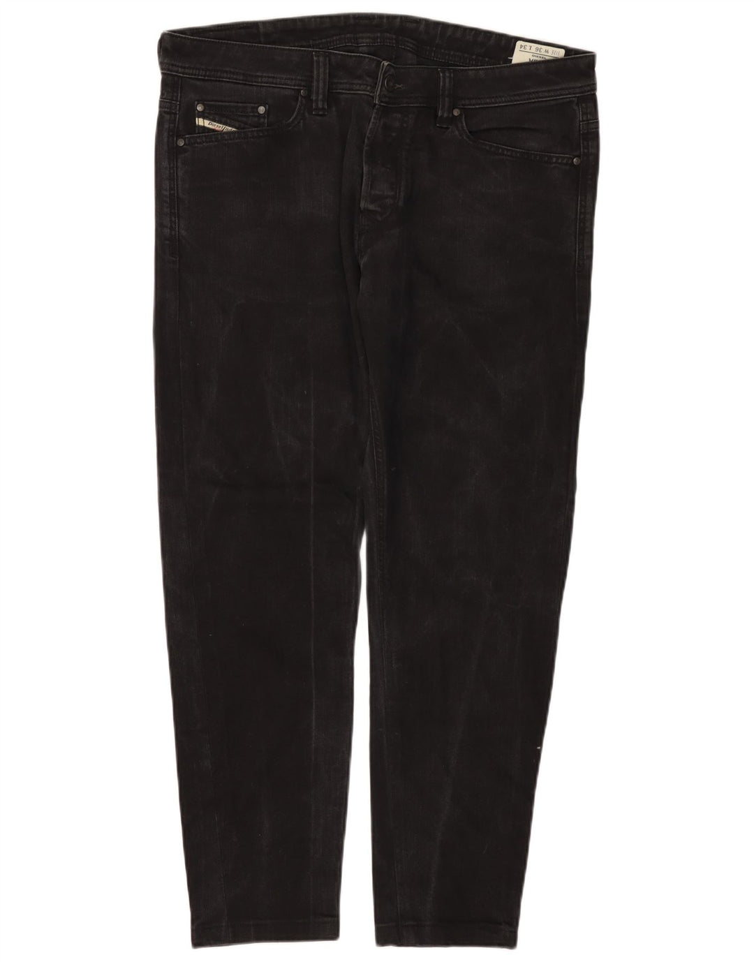Diesel Herren Viker Slim Jeans W36 L29 Schwarze Baumwolle