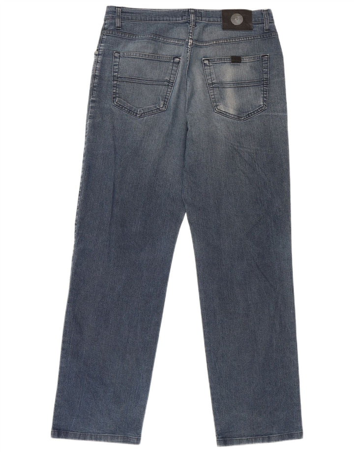 Trussardi Herren Straight Jeans W34 L30 Blaue Baumwolle