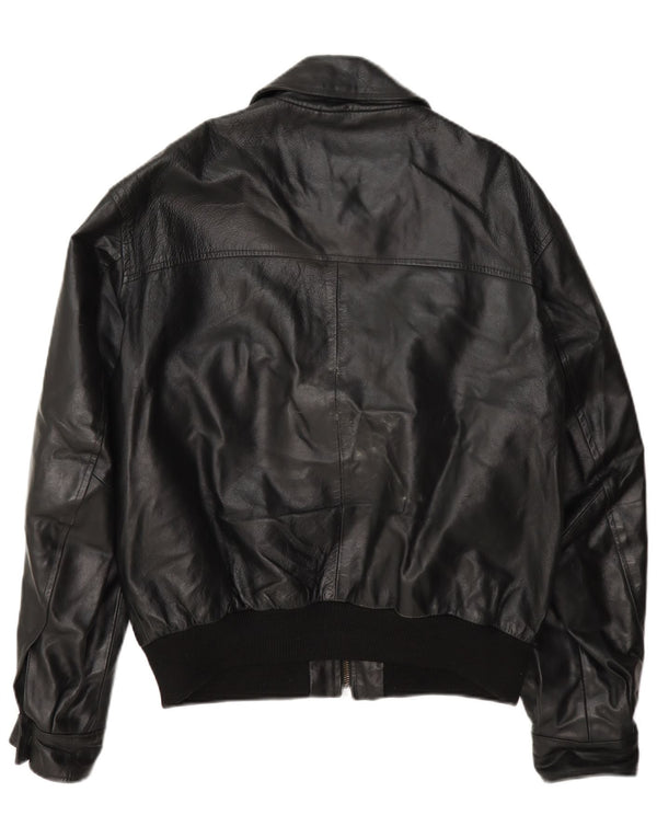 John Roose Herren Lederjacke UK 38 Medium Schwarz