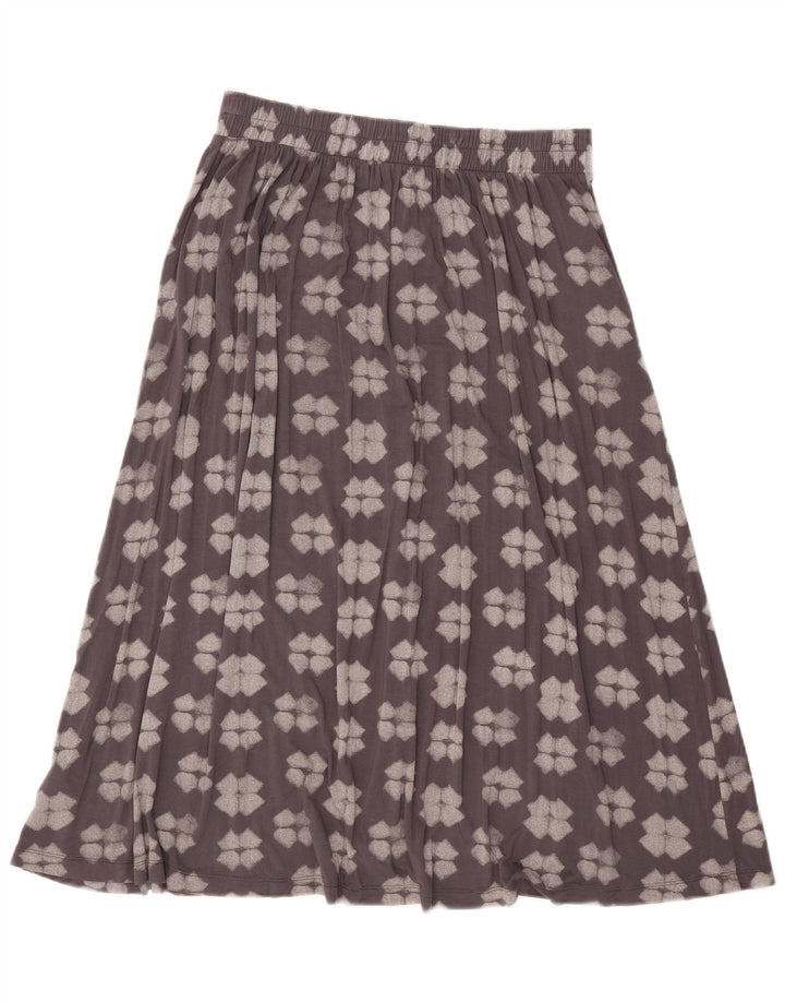 White Stuff Damen A-Linienrock UK 10 Small W32 Graue geometrische Viskose