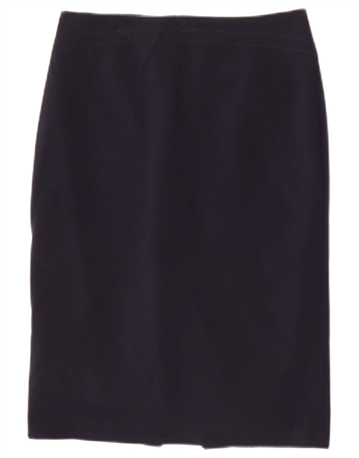 Marks & Spencer Damen Bleistiftrock UK 8 Small W26 Marineblau Polyester