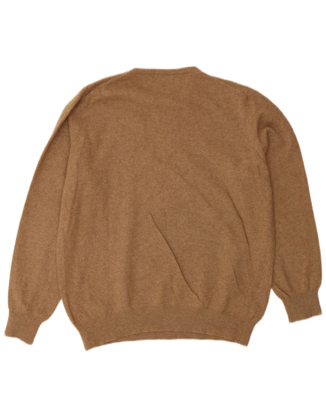 Benetton Herren-Pullover mit Rundhalsausschnitt, Mittelbraun