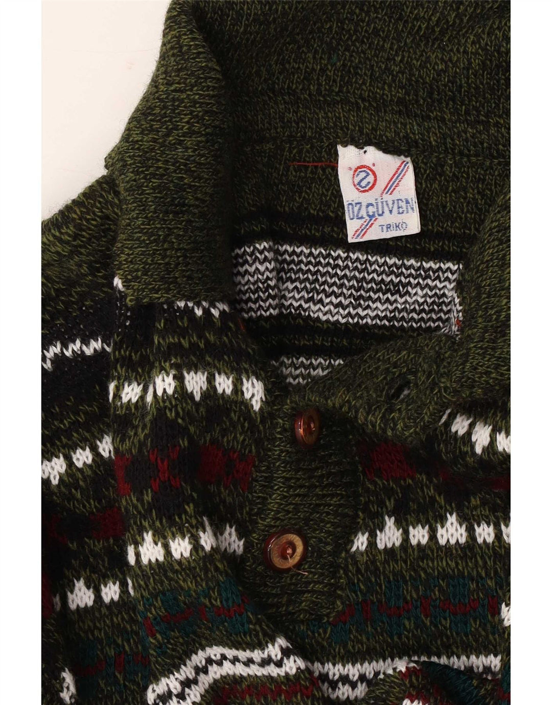 Vintage Herren Rollkragenpullover Pullover Medium Mehrfarbig Geometrisch