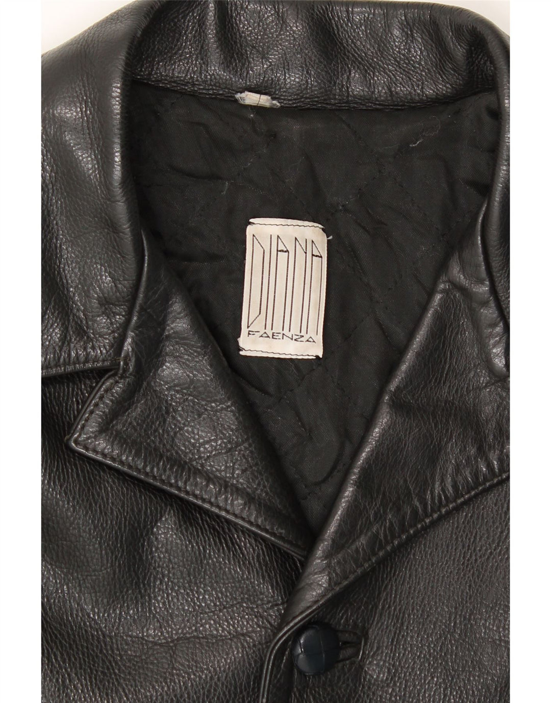 VINTAGE Mens Leather Jacket UK 40 Large Black Vintage Vintage and Second-Hand Vintage from Messina Hembry 