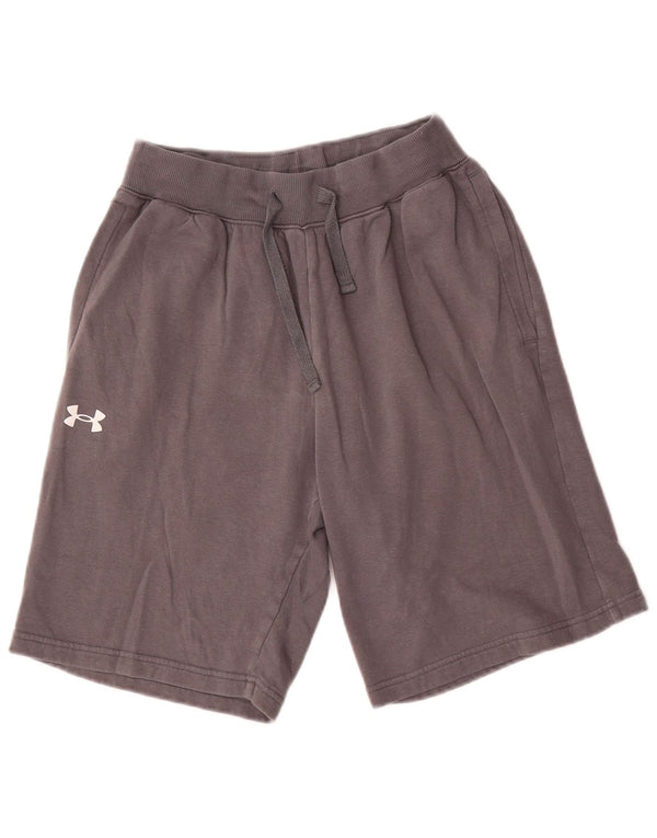 Under Armour Herren-Sportshorts mit lockerer Passform, mittelgraue Baumwolle