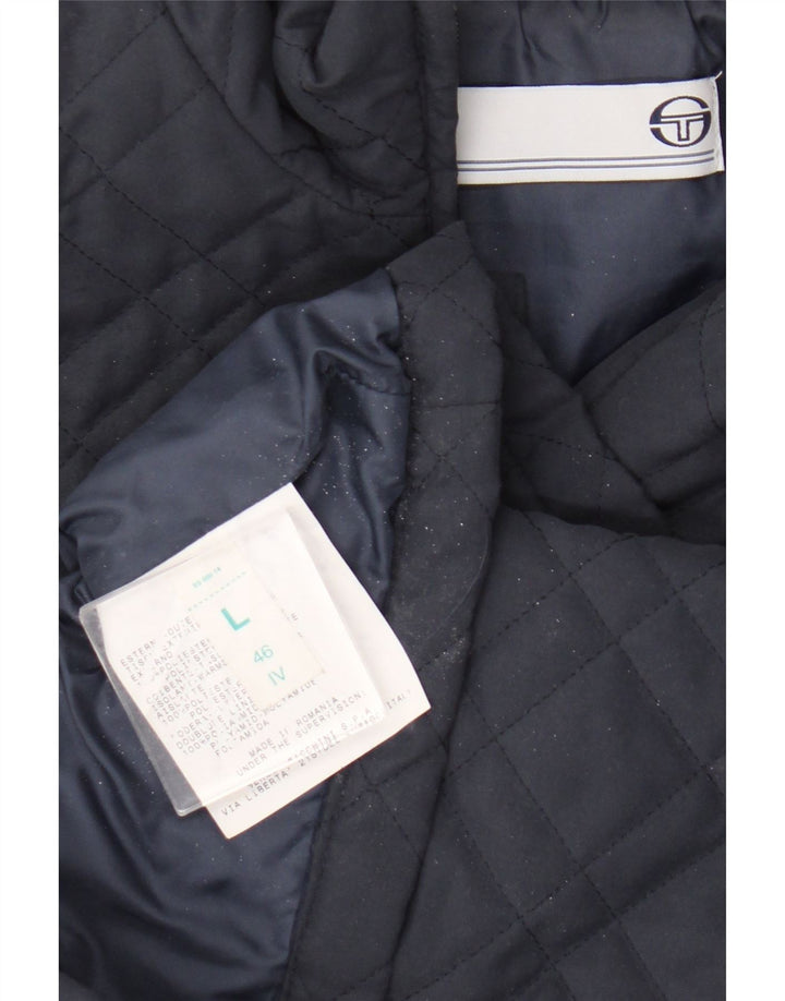 Sergio Tacchini Damen Steppweste UK 16 Large Marineblau Polyester
