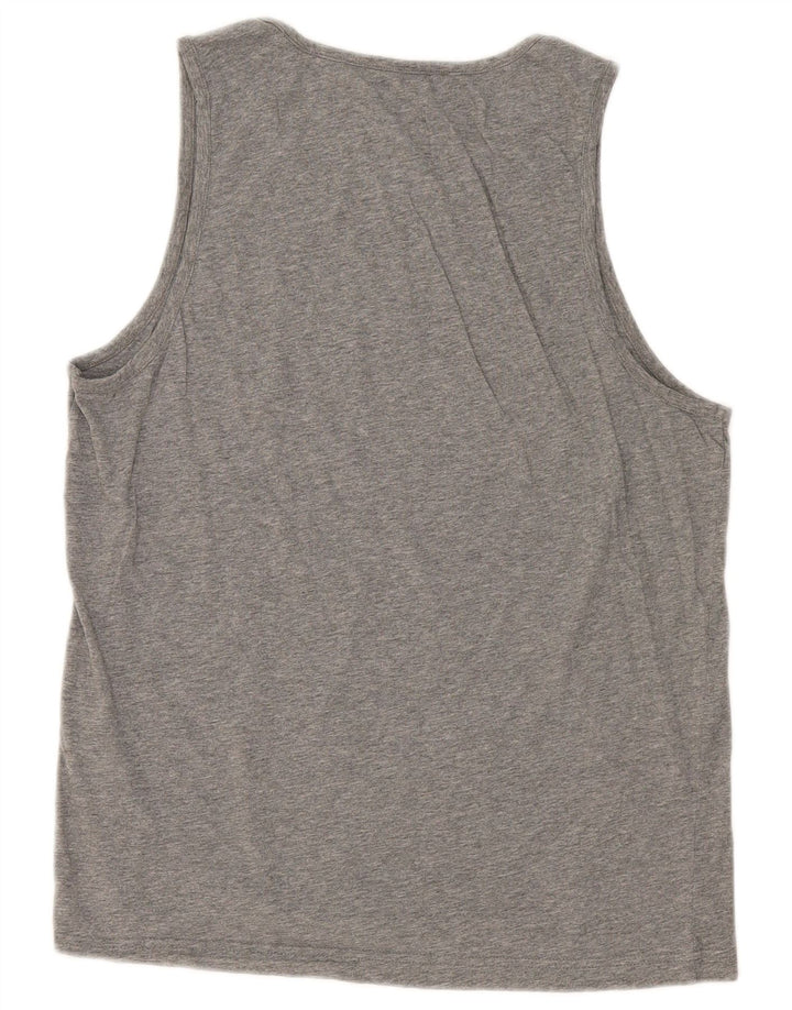Puma Herren Graphic Vest Top Large Grau Baumwolle