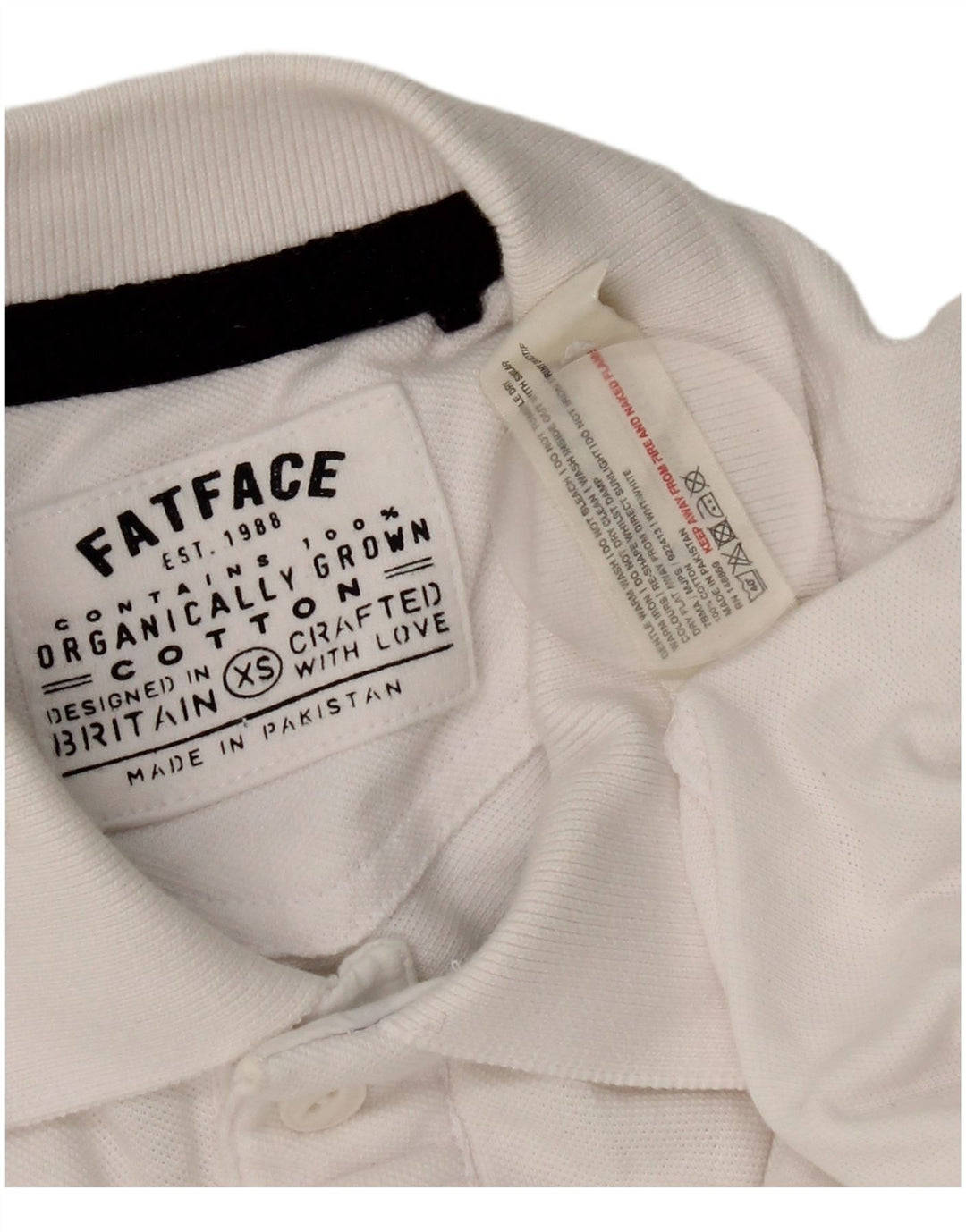 Fat Face Herren Poloshirt XS Weiße Baumwolle