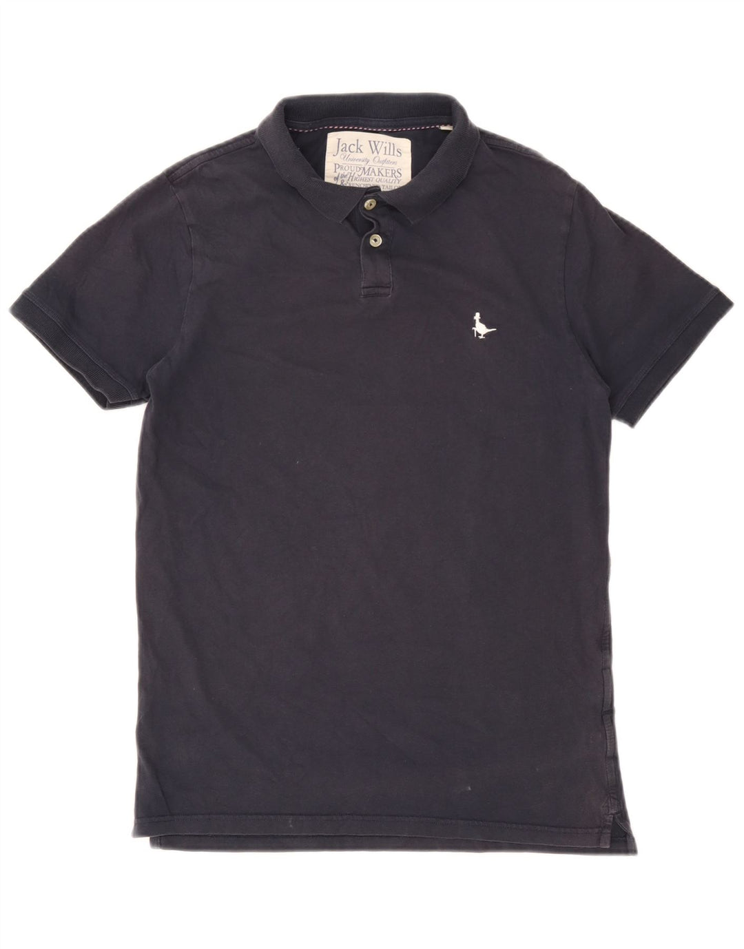 Jack Wills Herren-Poloshirt, Größe S, marineblaue Baumwolle