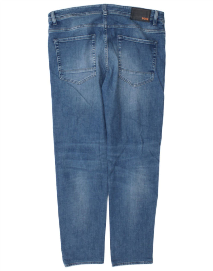 Hugo Boss Herren Slim Jeans W36 L32 Blaue Baumwolle