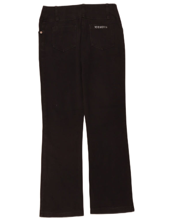 ICEBERG Bootcut-Jeans für Mädchen, 11–12 Jahre, W28, L29, schwarze Baumwolle