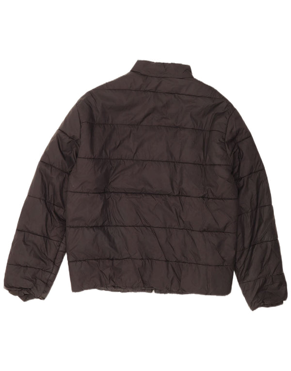 Zara Herren Wattierte Jacke UK 40 Large Schwarz Nylon