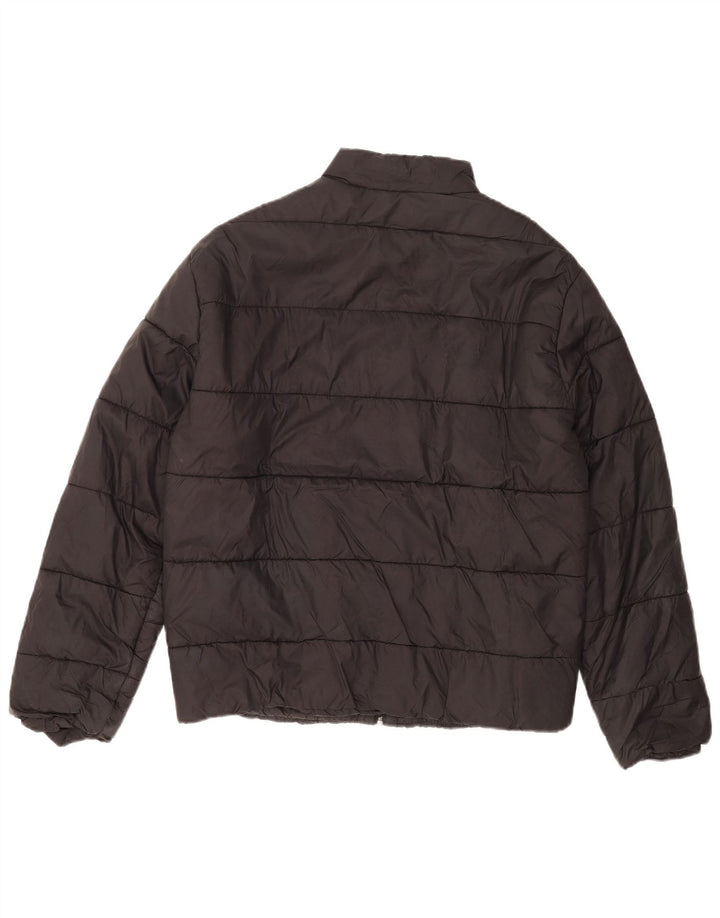 Zara Herren Wattierte Jacke UK 40 Large Schwarz Nylon