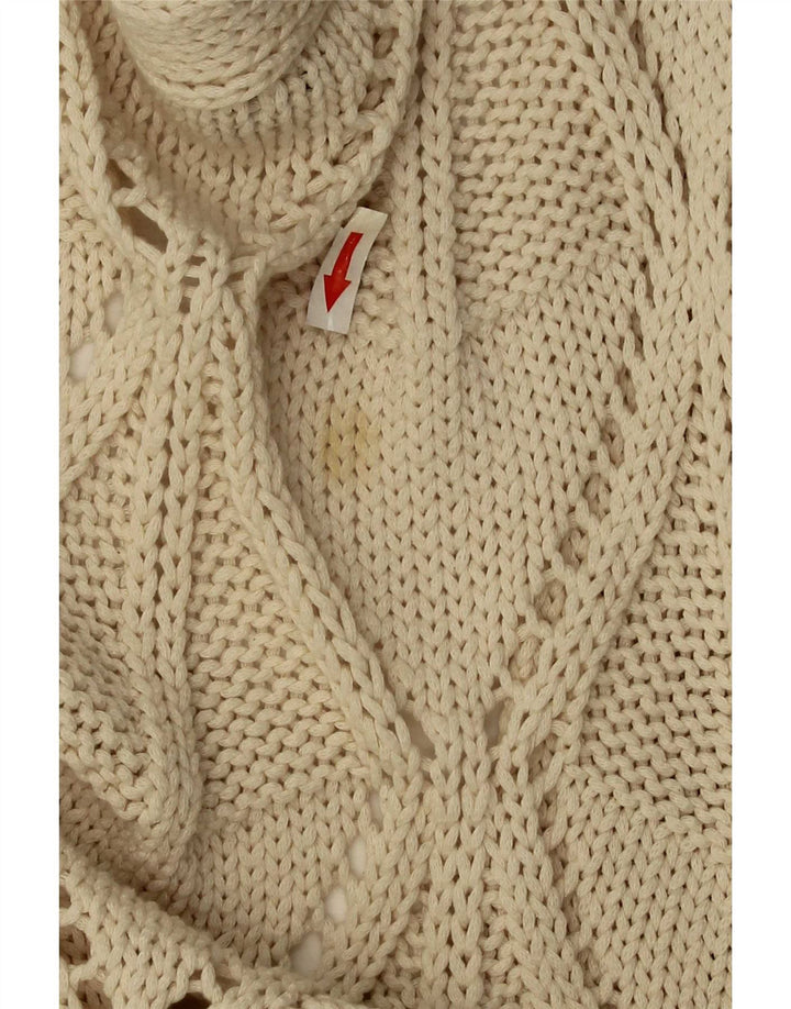 Zara Damen-Cardigan-Pullover UK 14 Mittelbeige Baumwolle