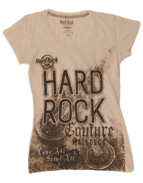 Hard Rock Cafe Grafik-T-Shirt für Mädchen, 13–14 Jahre, Größe S, gebrochenes Weiß
