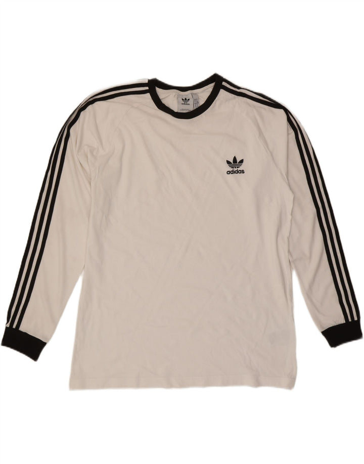 ADIDAS Herren Top Langarm XL Weiße Baumwolle