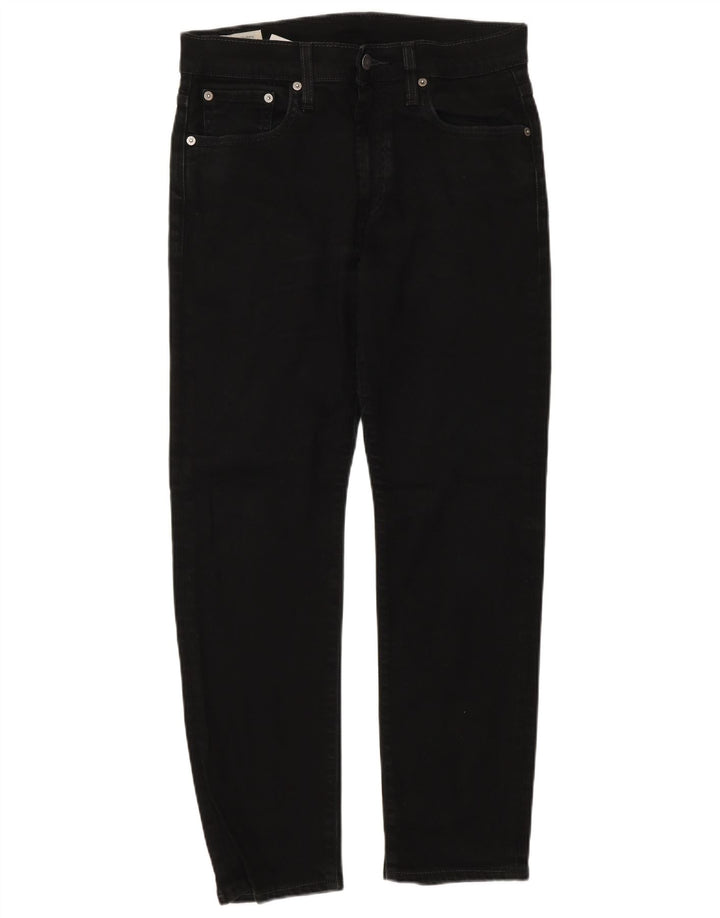 Levi's Herren 502 Tapered Jeans W30 L30 schwarze Baumwolle