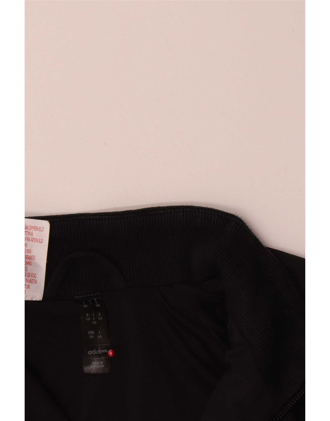 Adidas Mädchen-Trainingsanzug-Top-Jacke, 9–10 Jahre, schwarzes Polyamid