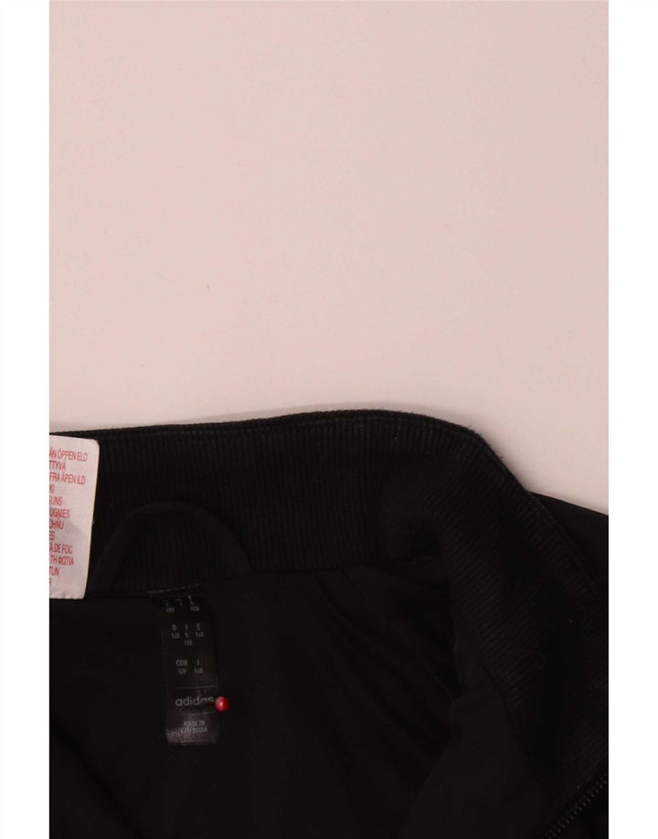 Adidas Mädchen-Trainingsanzug-Top-Jacke, 9–10 Jahre, schwarzes Polyamid