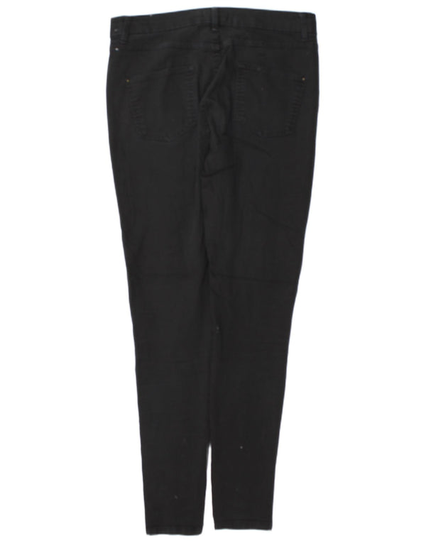 Marks & Spencer Damen Skinny Jeans UK 14 Large W34 L31 Schwarze Baumwolle