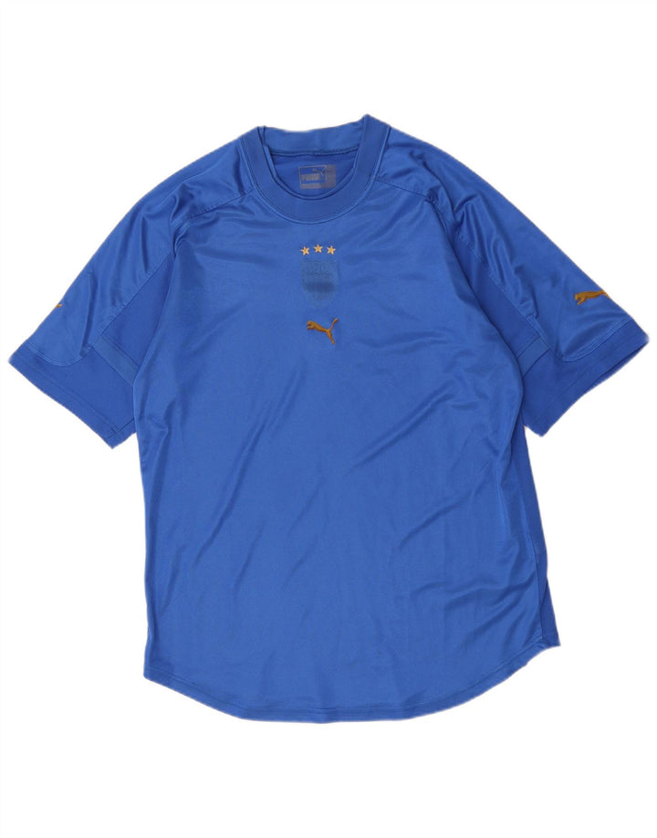 Puma Herren T-Shirt Top Mittelblaues Polyester