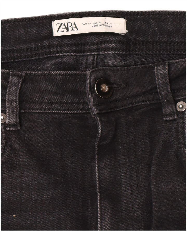 Zara Damen Crop Skinny Jeans EU 40 Medium W31 L25 Grau