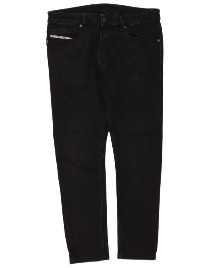 Diesel Herren Slim Jeans W31 L29 Schwarze Baumwolle
