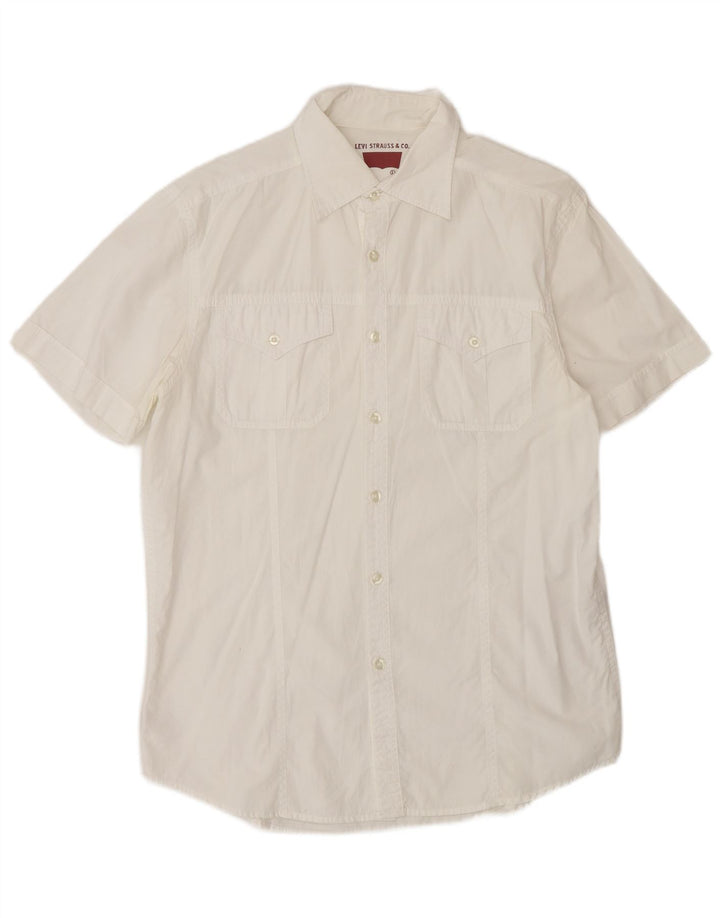 Levi's Herren-Kurzarmhemd, groß, aus weißer Baumwolle