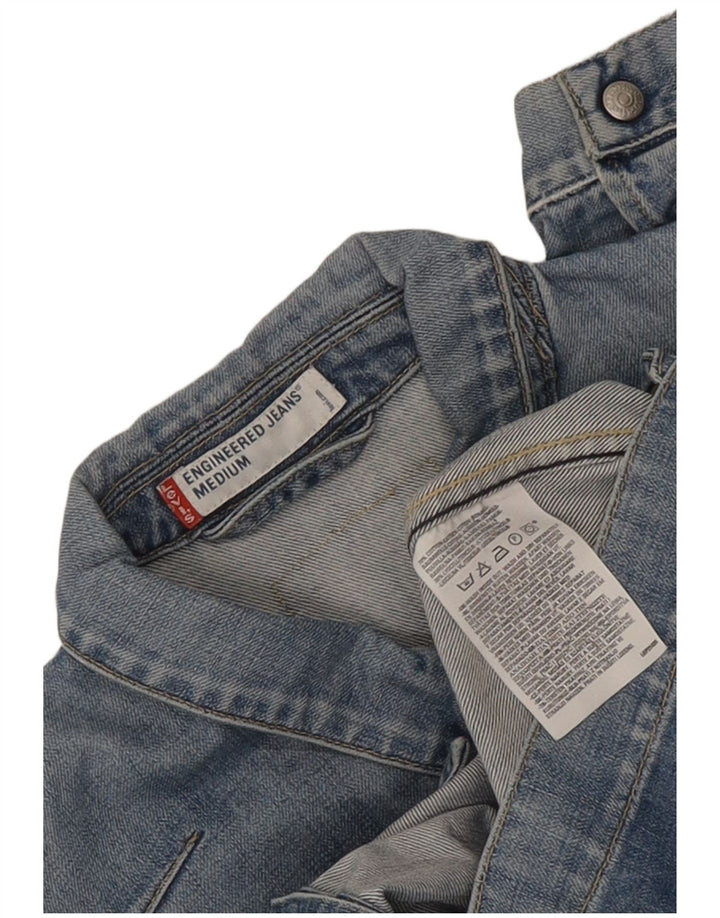 Levi's Damen Engineered Denim Jacke UK 14 Mittelblaue Baumwolle