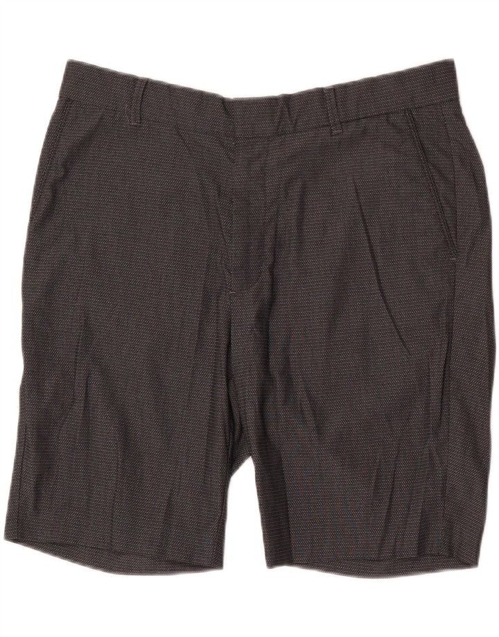 Marks & Spencer Herren-Chinoshorts mit schmaler Passform, W34, großes grau geflecktes Polyester