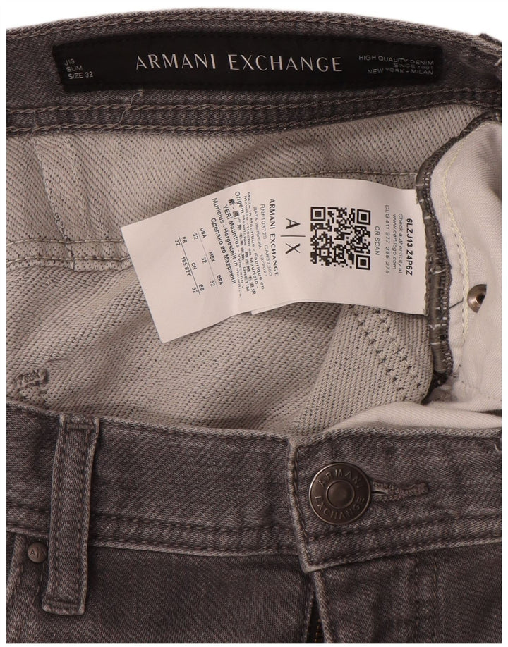 Armani Herren J13 Slim Jeans W32 L30 Graue Baumwolle
