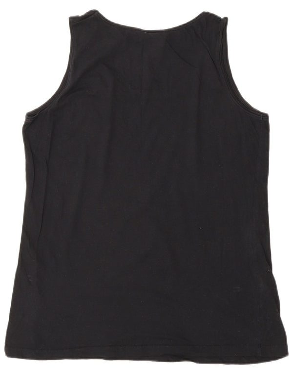 LOTTO Womens Vest Top UK 14 Medium Black Cotton