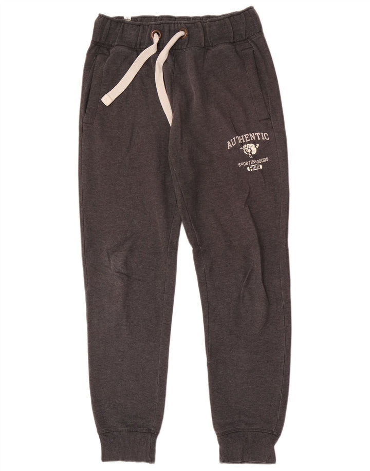 Puma Herren-Trainingshose mit Grafik, Größe S, Grau