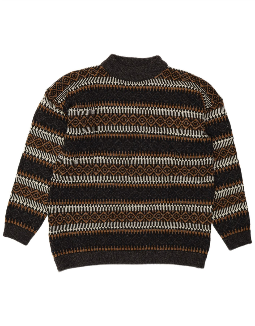 Esprit Herren-Pullover mit Rollkragen, EU 36, klein, mehrfarbig, geometrisch