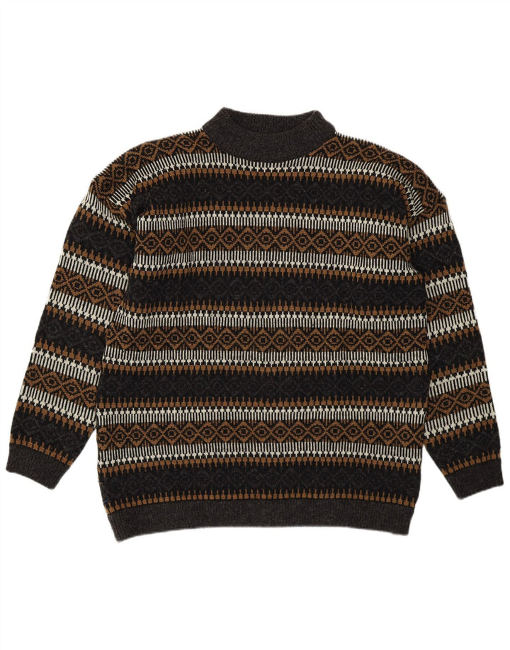 Esprit Herren-Pullover mit Rollkragen, EU 36, klein, mehrfarbig, geometrisch