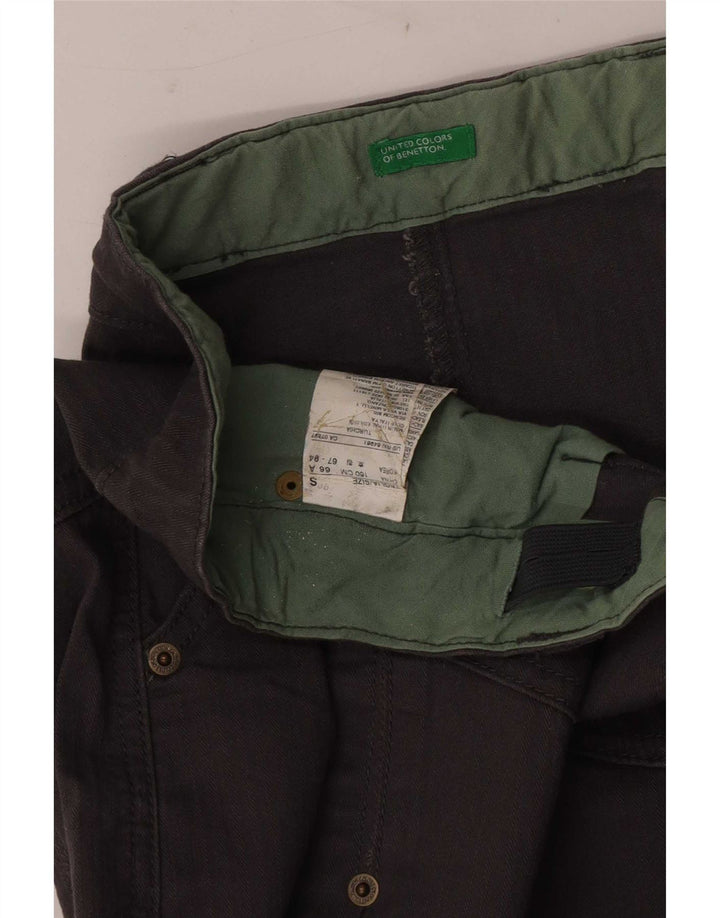 Benetton Damen-A-Linien-Rock, Größe S, Größe 32, Grau, Baumwolle
