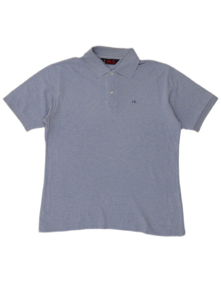 Kappa Herren-Poloshirt aus mittelblauer Baumwolle