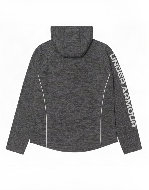 Under Armour Damen Loose Fit Graphic Top Langarm UK 18 XL Grau meliert